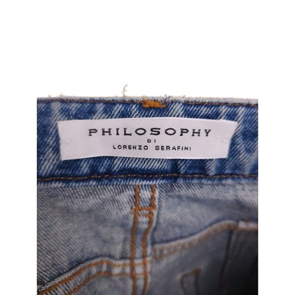 Philosophy Di Lorenzo Serafini Wildflower High-Waisted Jeans US 0 IT 36 - Picture 10 of 11
